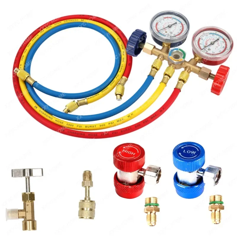 Air Conditioner Tools Freon r134a R12 R22 R404A Air Conditioning Pressure gauge refrigerant manometric manifold manifold Tools