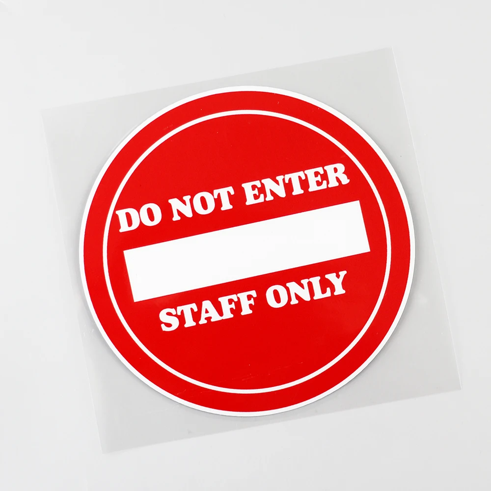 

Car Sticker Do Not Enter Staff Only Warning PVC Decal 13.5CM×13.5CM