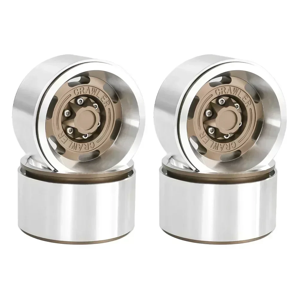 1.9 Beadlock Wheel Rims （4PCS） Aluminum Alloy for 1:10 RC Crawler Axial SCX10 90046 SCX10 III AXI03007 Tamiya CC01 D90 D110
