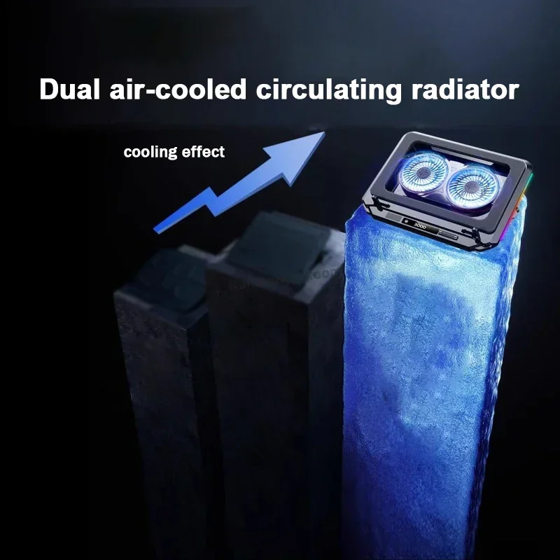 D17 Gaming Laptop Cooling pad for 15-21'' Notebook Cooler Stand w/ RGB Light 2 Fans 5 Angle Adjustable LED Screen Laptop Bracket