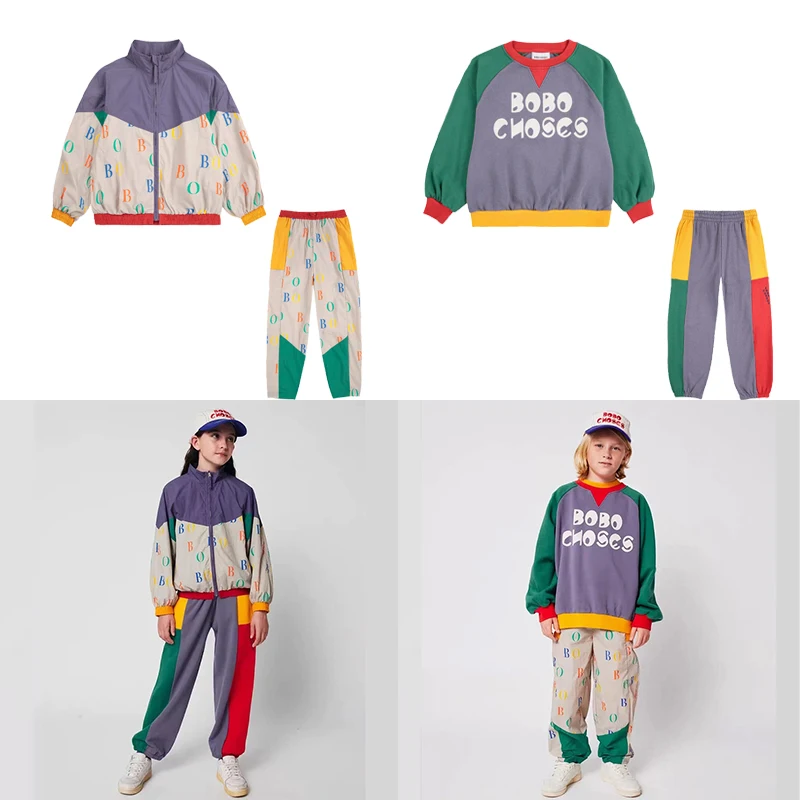 2025 جديد الخريف والشتاء الأطفال يندبروف دعوى مجموعة الفتيان والفتيات رمادي مطبوعة هوديي سراويل تقليدية مجموعة الاطفال الملابس الدافئة