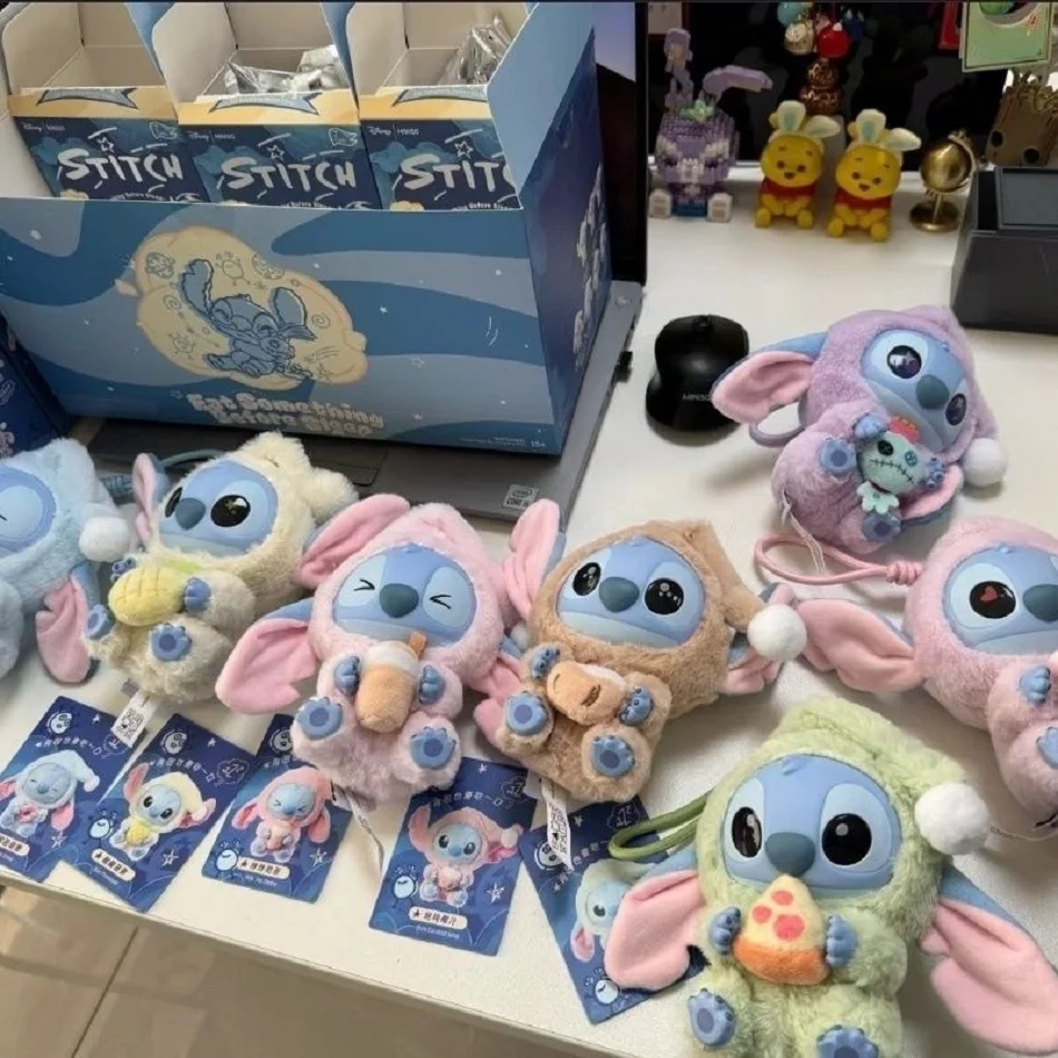 

2025 New Miniso Disney Stitch Eat Before Sleep Vinyl Blind Box Bag Charm Cute Doll Mystery Toy Gift for Adult