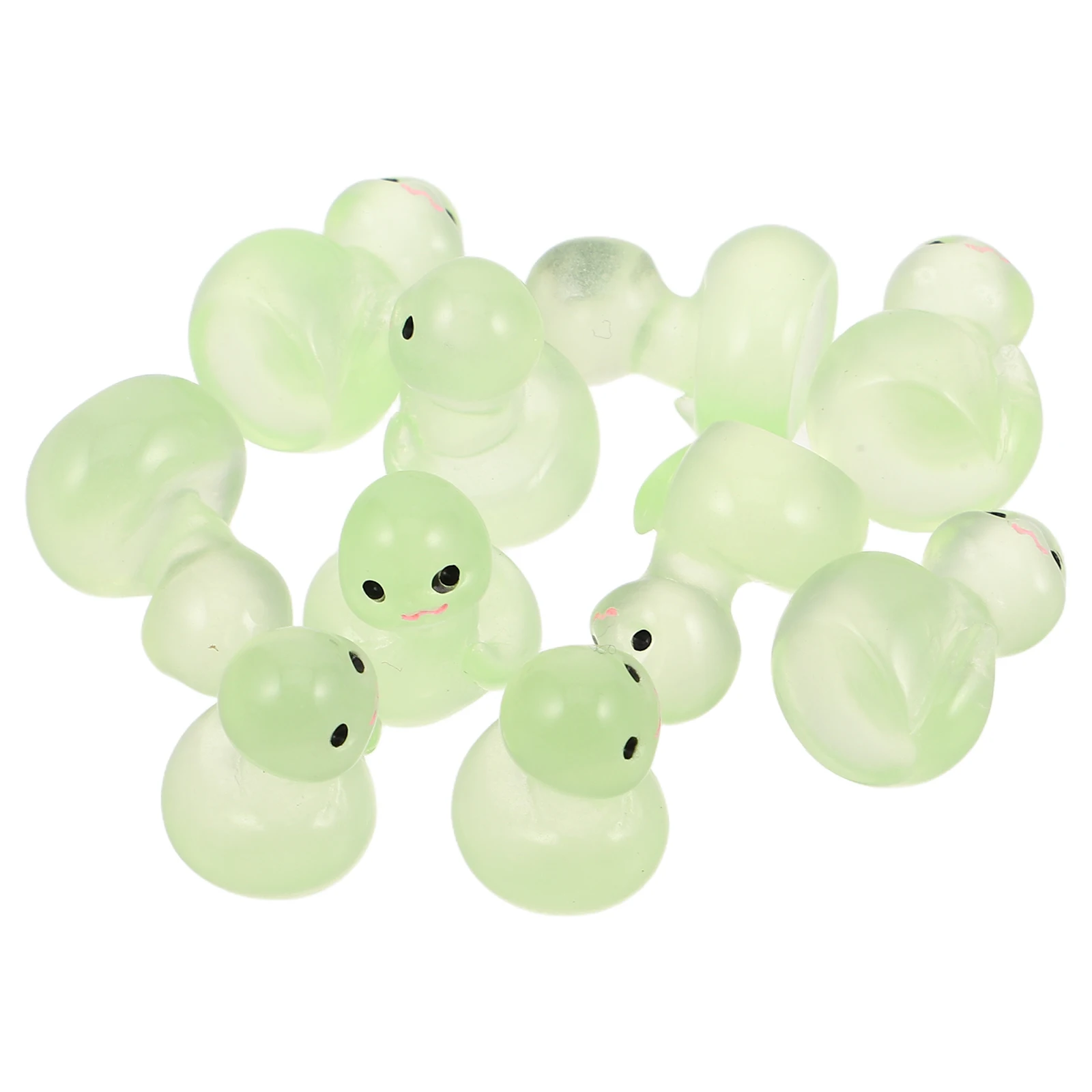

10pcs Car Ornaments Year of Snake Statue Miniature Chinese Zodiac Glow in Dark Resin Animal Decor Dashboard Home Car Interior
