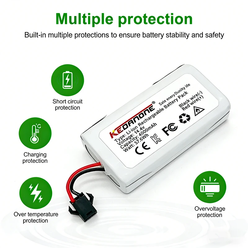 

High capacity Vacuum Cleaning Robot Battery14.4V for Conga Excellence 3500 950 990 1090 1790 Deebot N79S N79 DN622 Eufy Robovac