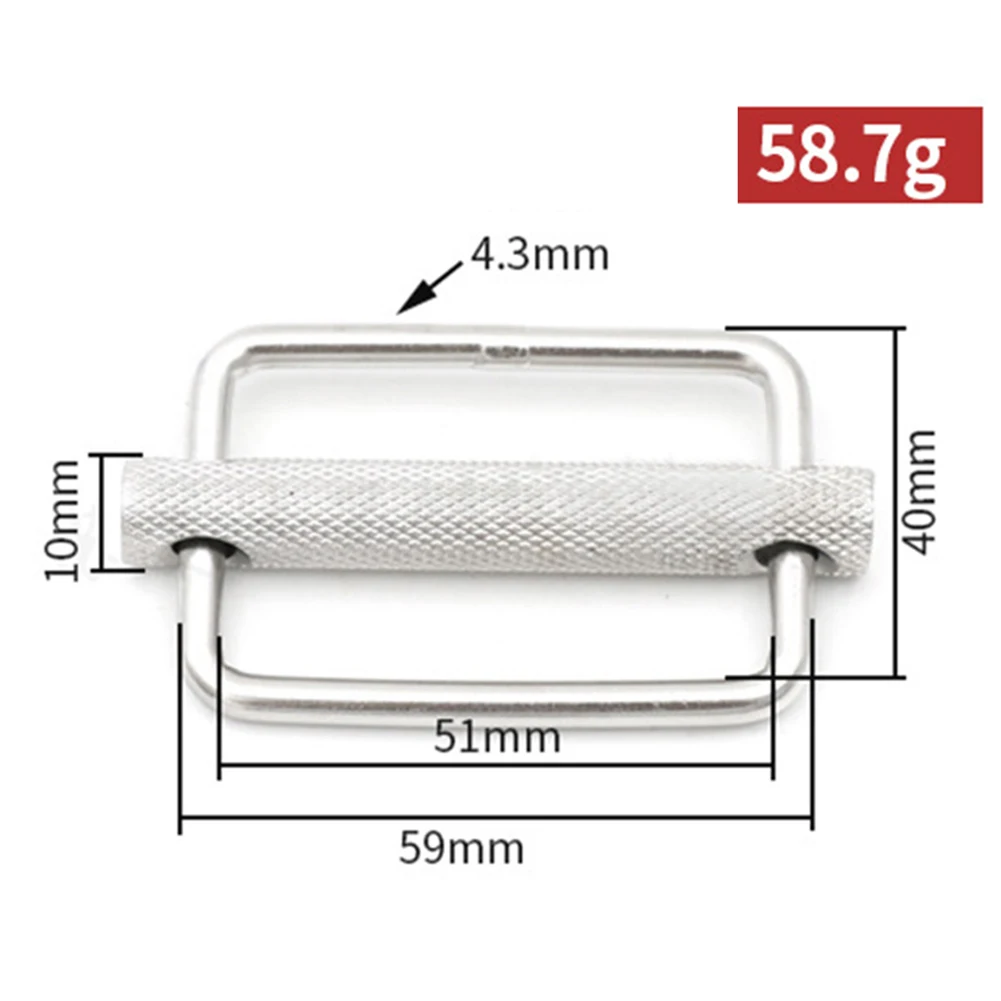 Buckle Diving Ring 51*40mm Accessories Webbing Belt Diving Weight Belt For Ope/chain Part Retaine Silver Slide Keeper