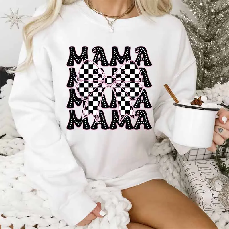 Mother\'s Day Leopard Print Heat DTF Transfer Ptint Patch For T Shirts Hooding MAMA Iron On Transfer Sticker For Clothing