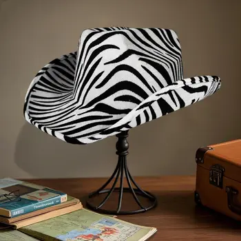 어린이용 레오파드 무늬 카우보이 모자, 넓은 챙과 세련된 디자인으로 일상복과 특별한 날에 모두 잘 어울립니다. 8 best sales 어린이용 카우보이 모자 - №5