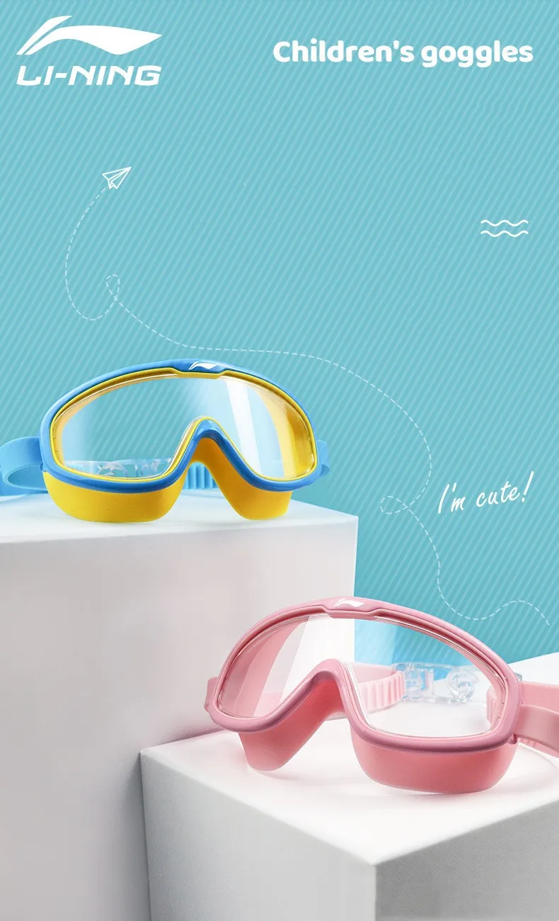 Childrens' Adjustable Prescription Anti-Fog UV Protection Swim Glasses Kids Waterproof Silicone Diving Eyewear Surfing Goggles