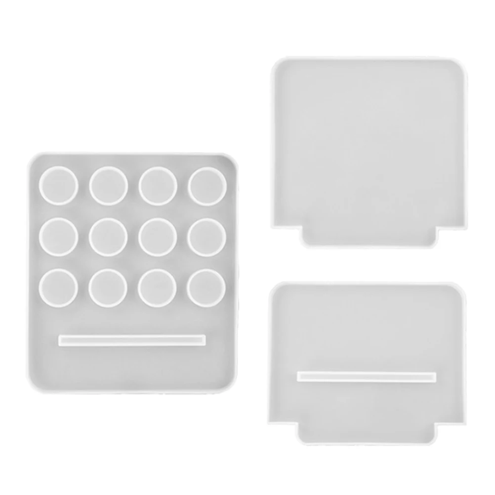 

Crystal Epoxy Mold Silicone Storage Rack White Gel Office DIY Craft Oil Bottle Holder H made Jewelry Making