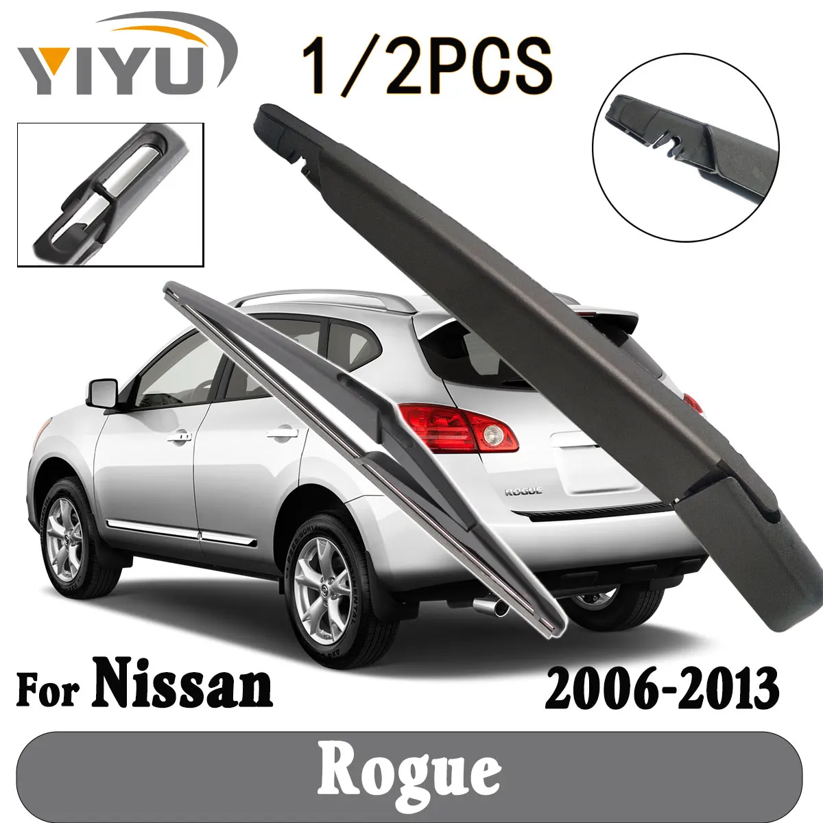 

1/2 шт., щетка заднего стеклоочистителя, рычаг стеклоочистителя, лобовое стекло, чистая задняя дверь, окно, автомобильная щетка от дождя для Nissan Rogue 2006-2013