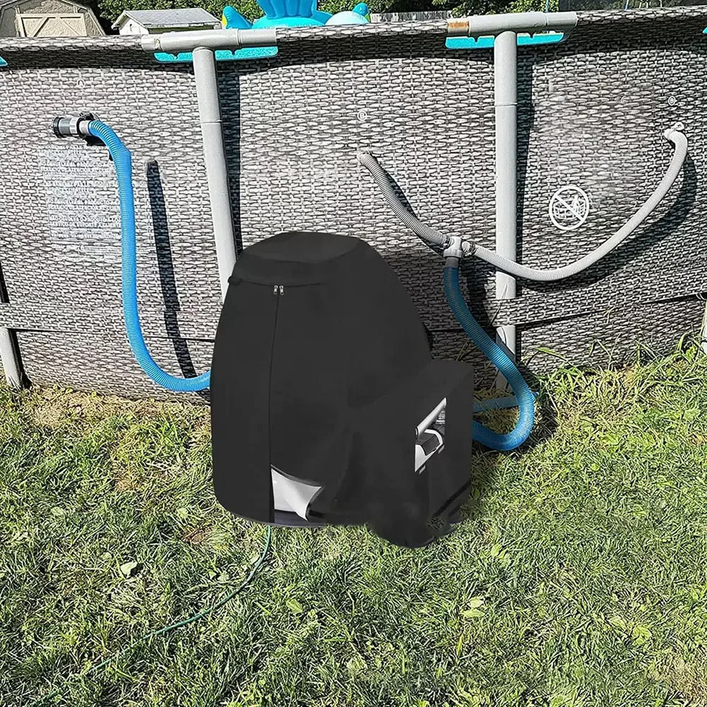 Waterproof Sand Filter Pump Cover Features Upgraded Zipper Design and Padded Handles for Convenient Usage and Protection