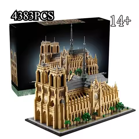 4383pcs 21061 Notre-Dame de Paris Architectural Model Kit Collectible Building blocks Set for Adults Gift Idea Lovers of History