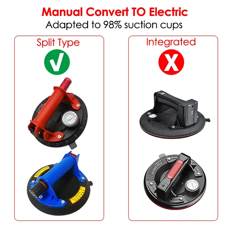 Núcleo de bomba elétrica para ventosa manual, Conversão para ventosa elétrica, Compensação automática de pressão 1200 mAh, 900mAh