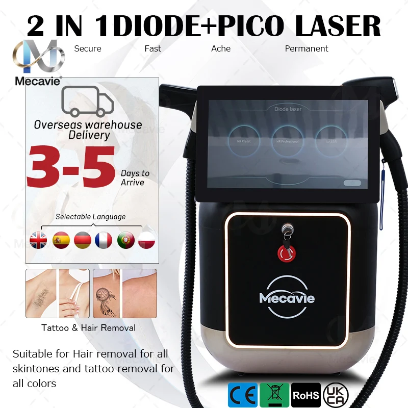 Commercial Hair Removal Laser with Picosecond Skin Rejuvenation System 755 808 940 1064nm Multi Application Beauty Machine CE