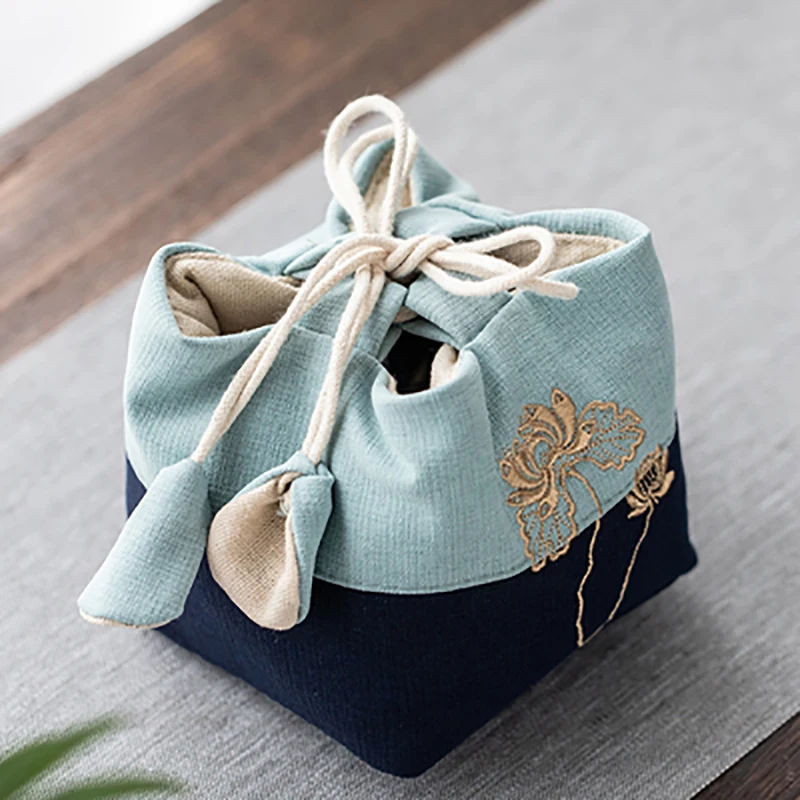 

Teapot Teacup Storage Bag Pouch Portable Outdoor Travel Gaiwan jianzhan Package Cloth Bag Chinese Kung Fu Tea Set Cozies Gifts