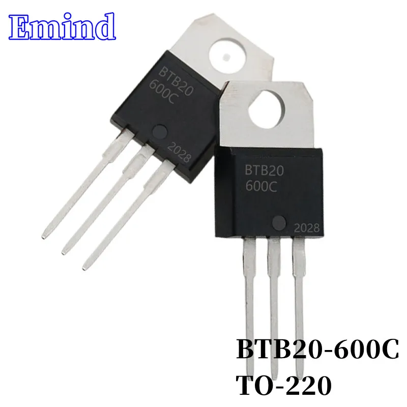 20/50/100/200/500Pcs BTB20-600C BTB20 Triac 20A/600V TO-220 DIP Thyristor Large Chip