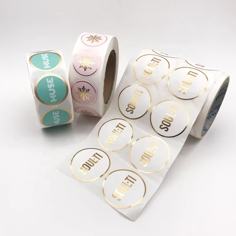 

20 0 pieces. custom. Custom printed adhesive foil labels roll waterproof paper sticker logo label packaging