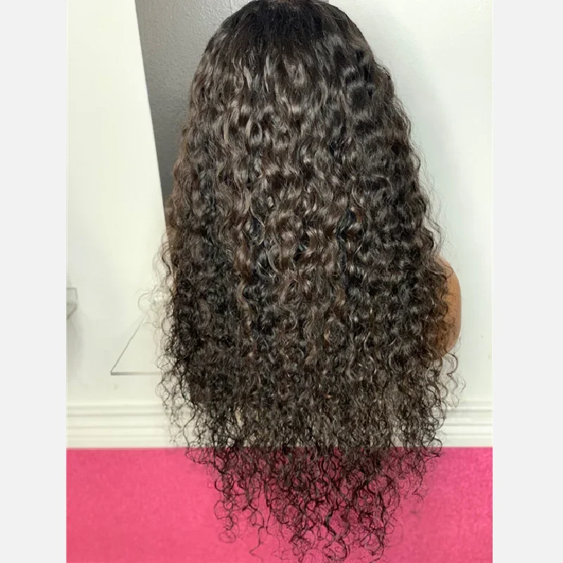 28 Inch 13x4 13x6 Deep Wave Lace Front Wigs Human Hair 250% Density Deep Curly Frontal Wigs Human Hair