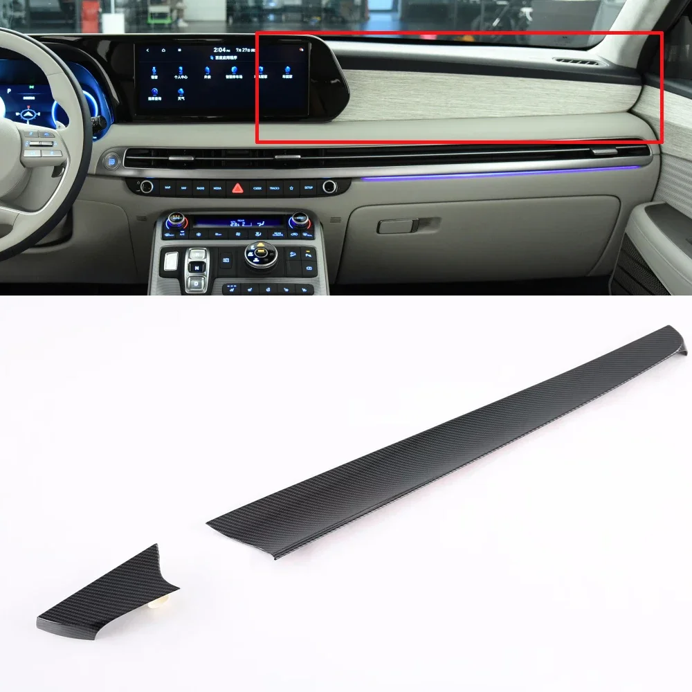 

For Hyundai Palisade 2022 2023 Interior Middle Panel Center Control Strip Cover trims Car Accessories Molding Garnish LHD
