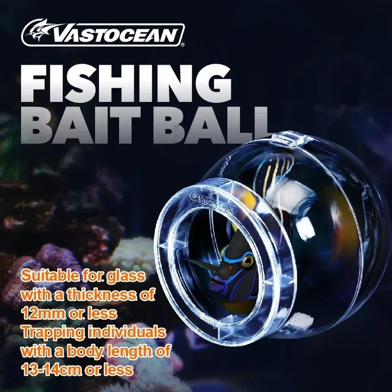VASTOCEAN Magnetischer Fischfangball Hochtransparente Kunststoff-Aquariumfalle für Meerwassertanks – Detail 2