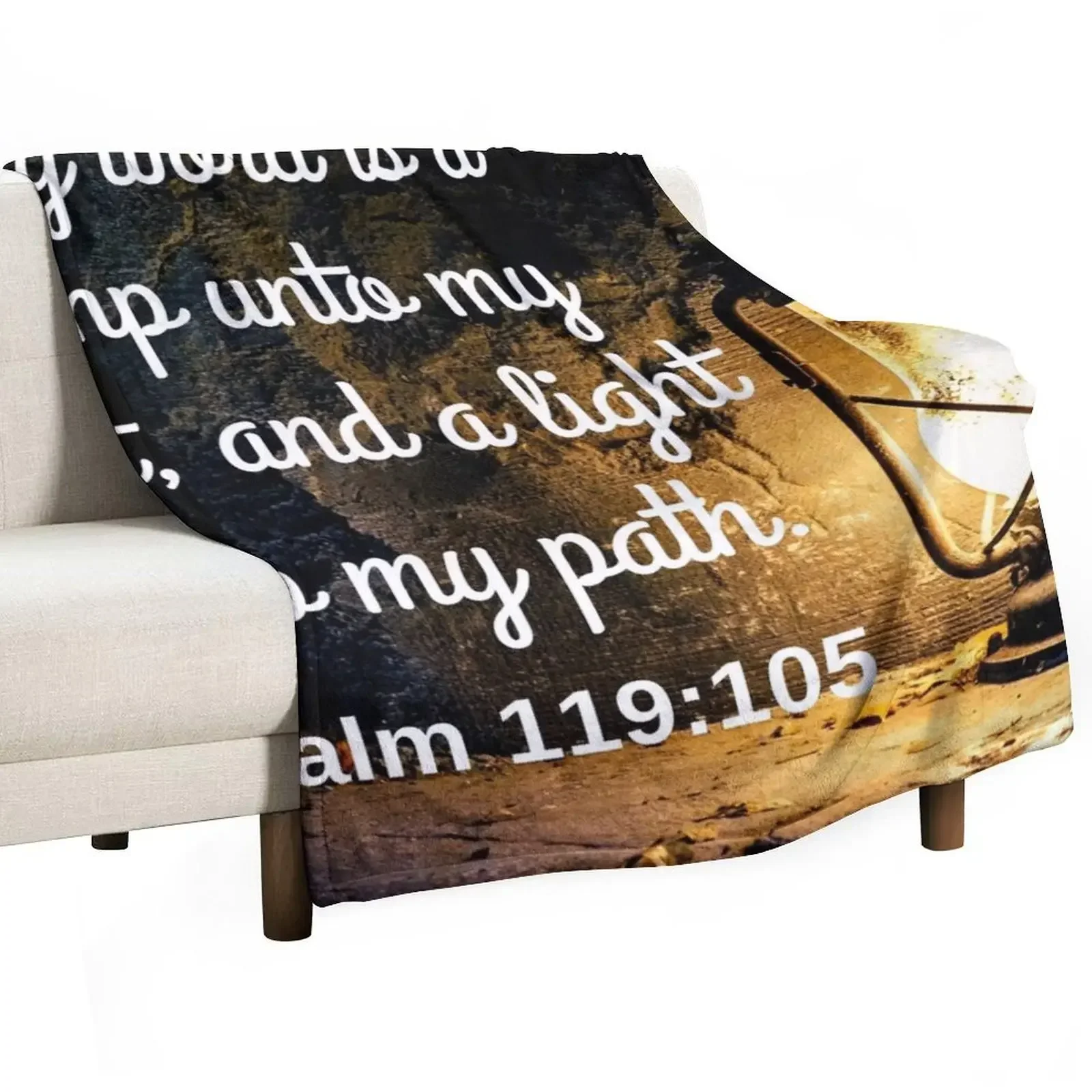 

Psalm 119:105 Throw Blanket Beach Bed covers Blankets