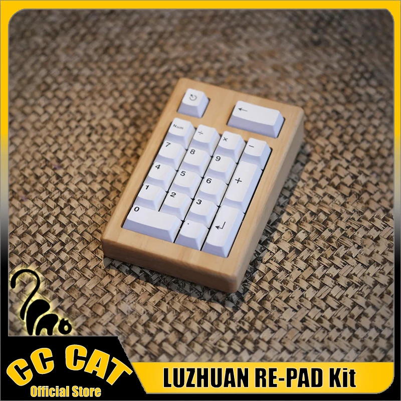 

LUZHUAN RE-PAD Numeric Keyboard Kits Solid Wood Wireless Numpad Tri Mode Mechanical Keyboard Office VIA PC Accessories Custom
