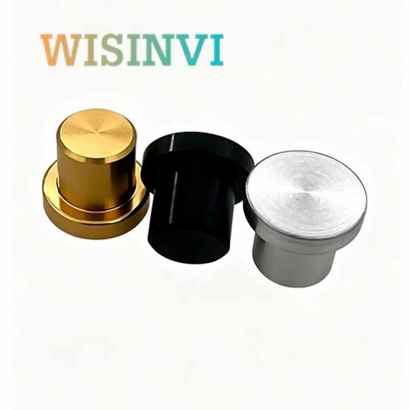 W 5pcs 7.8x11x9.4mm Solid Aluminum Alloy Tact Switch Cap Flat Bottom No‑hole Power Push Button Cap for 6*6 Tactile Micro Switch