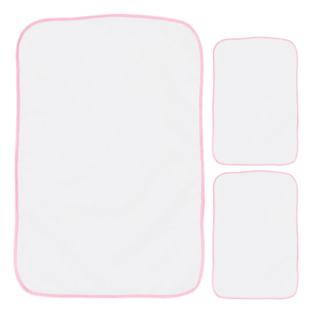 

3Pcs Mesh Ironing Cloth Lightweight Reusable Protection Pad for Clothes Heat Insulation Ironing Mat Portable Pressing Surface