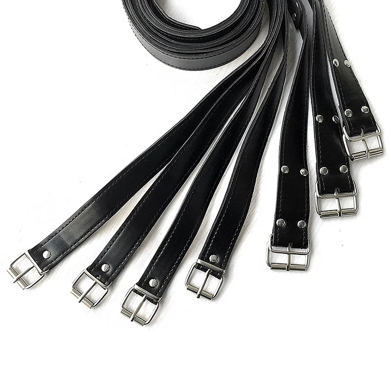 Sexy Women Leather Fetish Restraints SM Bondage Belt Adjustable 7PCS/Set Harness Strap Bondage Rope Adult Sex Toys For Couples