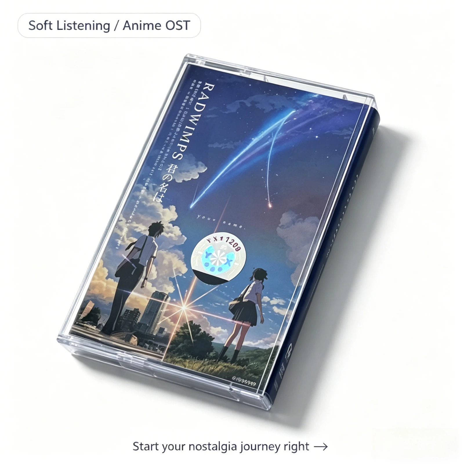 RADWIMPS Your Name. Anime OST Cassette Tape with Art Card Retro Collectible Gift for Fans
