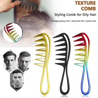 Barber Men Oil Comb Wide Tooth Shark Plastic Comb Hair Clipper Curling Salon Home Hairdressing Comb Massage Barber Stlying Tools