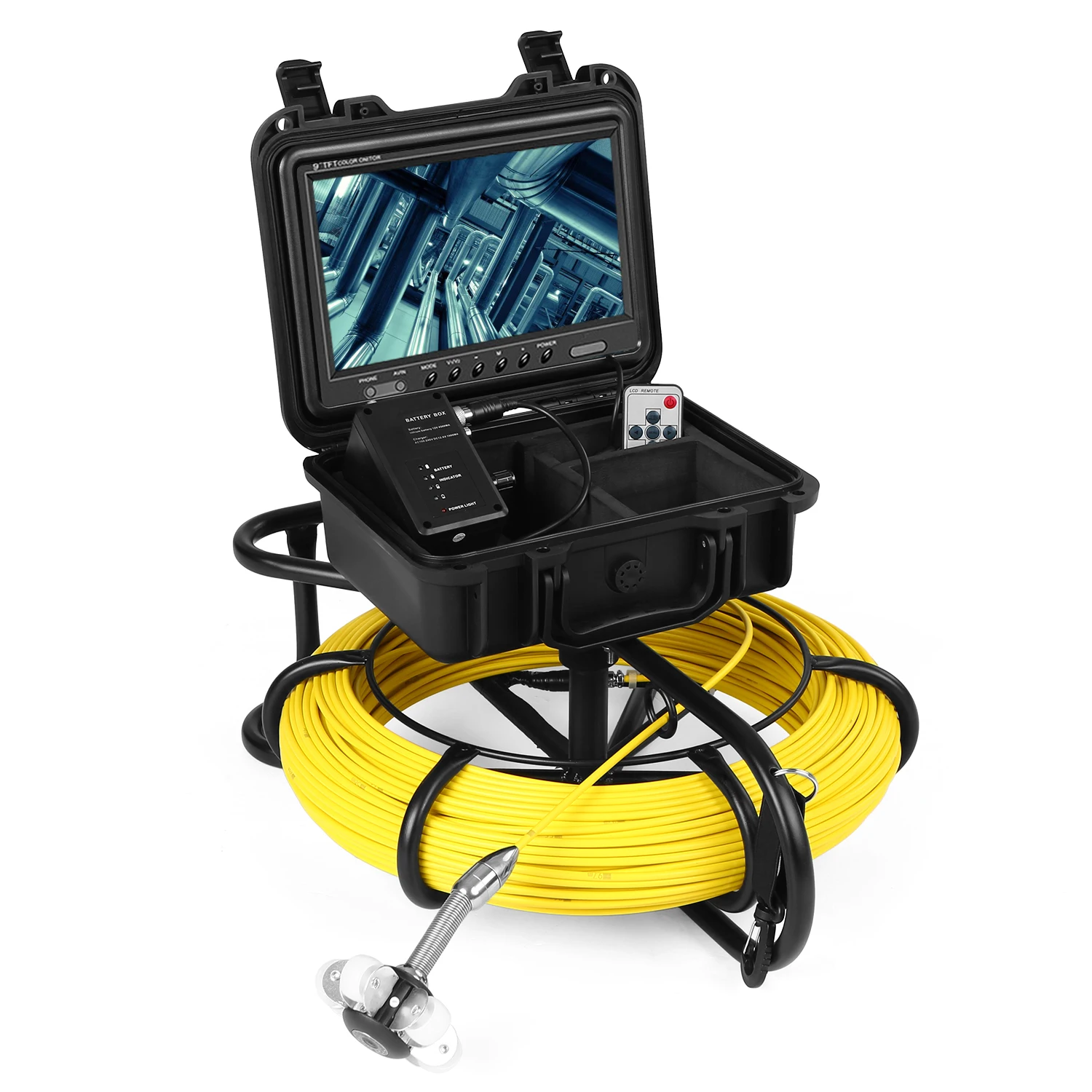 DVR Function Sewer Camera 9In Color TFT Monitor Pipeline Inspection 12 Adjustable LED Camera to Check Water Pipe
