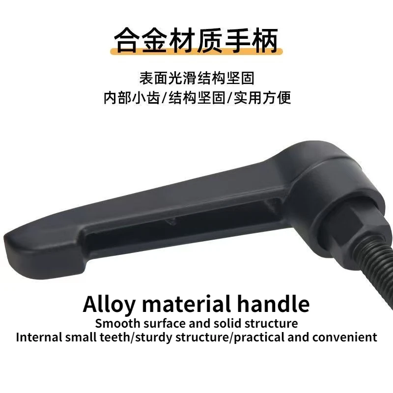 M5 M6 M8 M10M12 adjustable setting handle black 7-shaped internal and external thread round lock female rotatable