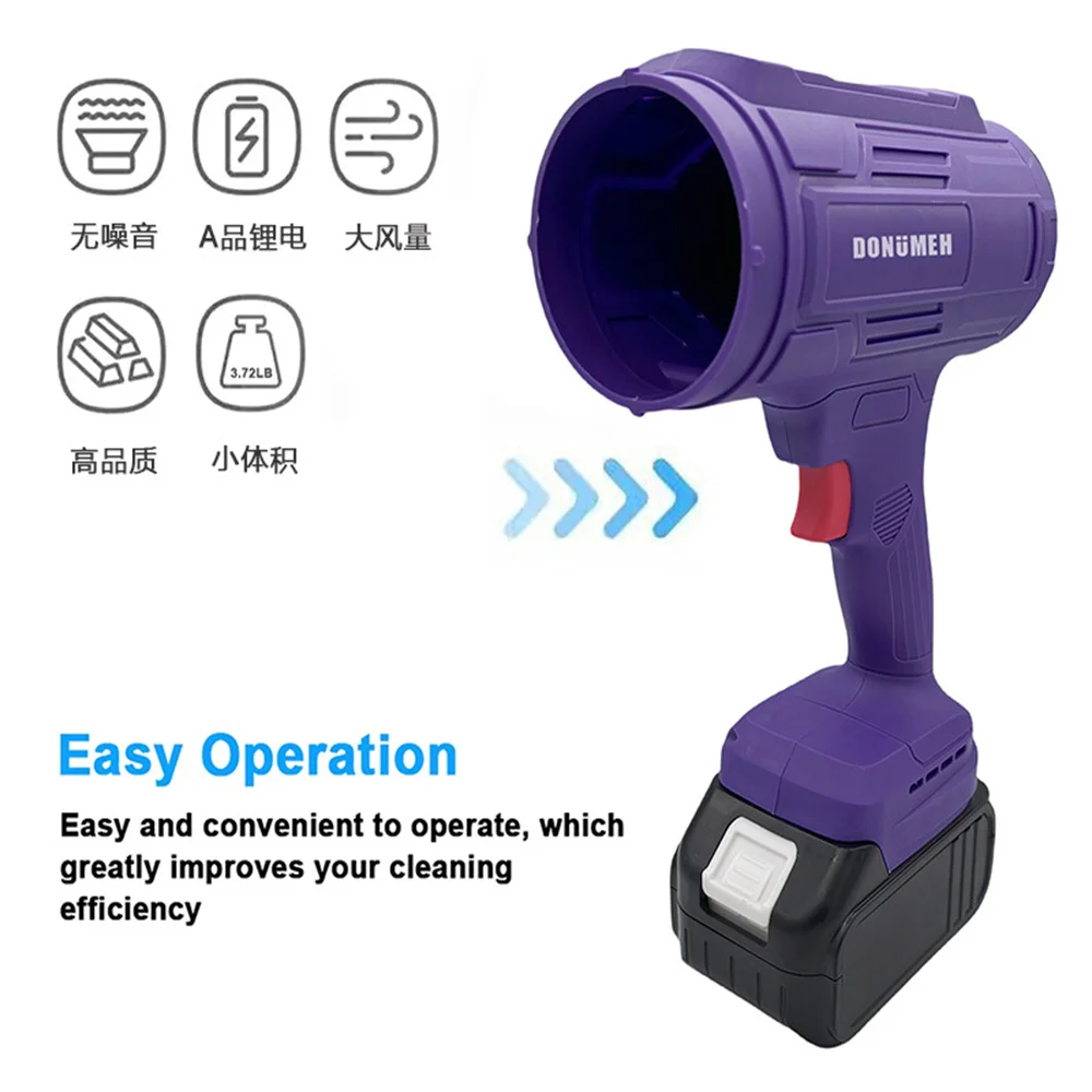 38000RPM Brushless Electric Turbo Blowers Jet Fan 200m/s Violent Car Dryer Handheld Dust Blowing Tool for Makita 18V Battery