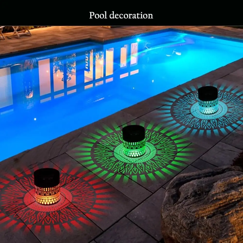 Sunflower Mandala Solar Wall Lamp Waterproof LED Garden Decorative Light Hollow Pattern Metal Fence Wall Light Courtyard Home