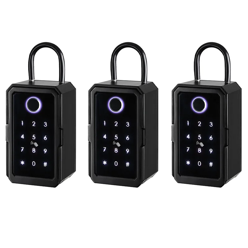 A92Z 3X boîte de verrouillage à clé intelligente Ttlock Wifi Fechadura Eletronica étanche montage mural serrure de porte à empreinte digitale boîte de verrouillage de sécurité