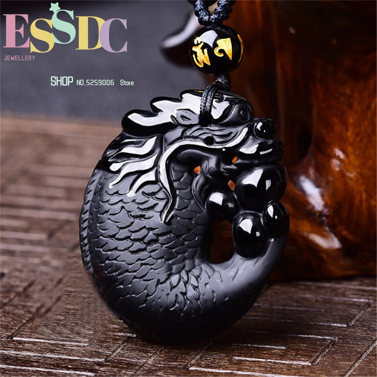 Natural Ice Color Ling'ao Wins The Championship Pendant Aoyu Dragon Fish Ice Obsidian Amphioxus Koi Lianzhu  Jewelry Amulet Gift