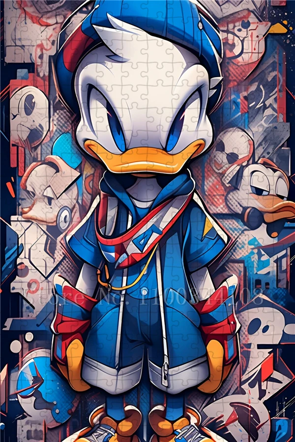 Disney Donald Duck Jigsaw Puzzles Cartoon Animal Character Puzzles for Children Intelligence Handmade Toys & Hobbies