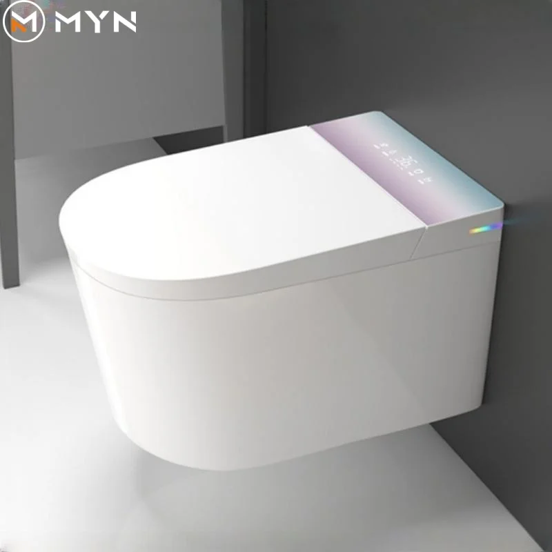 Modern Design Ceramic White Bidet Toilet Seat Automatic Wall-Hung Multi-Function Smart Heating One Piece Structure for Bathroom