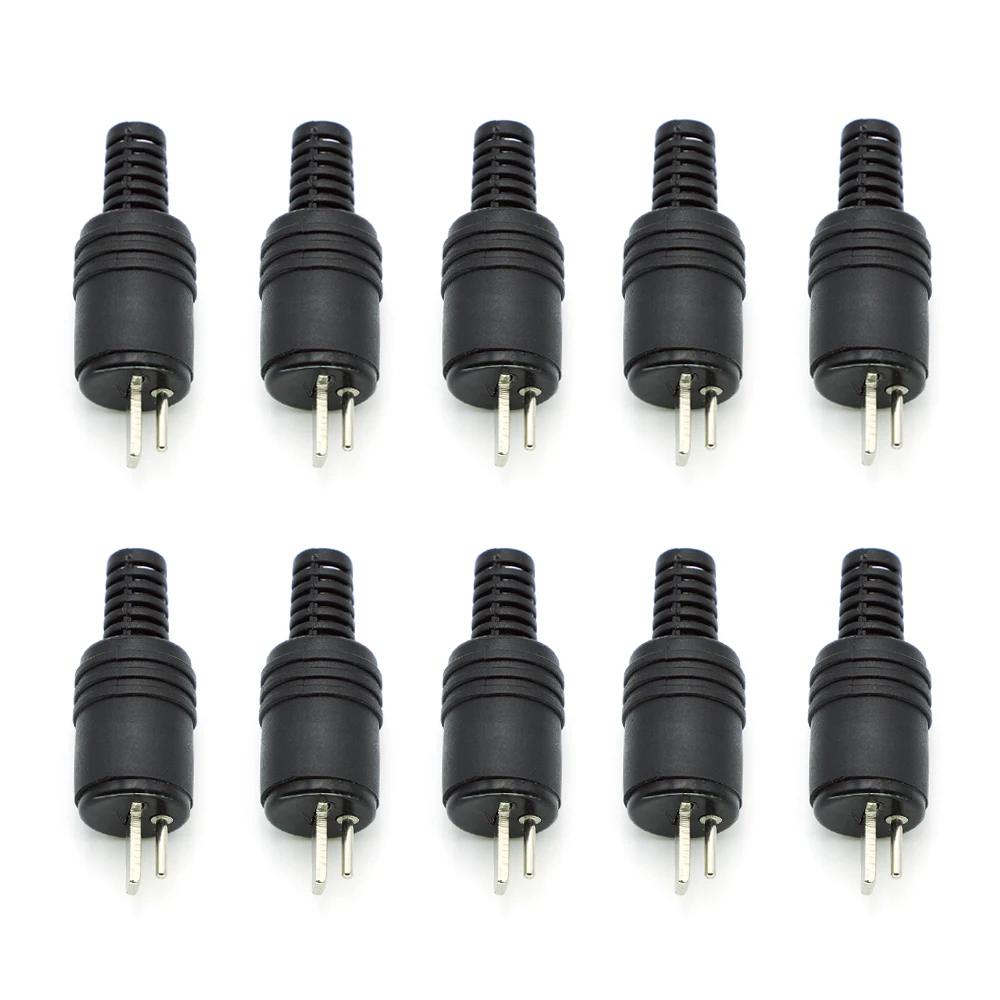 2/5/10Pcs 2-Pin DIN Speaker Male Plug HiFi Connector Screw Terminals Audio Lamp Power Signal Plug Adapters