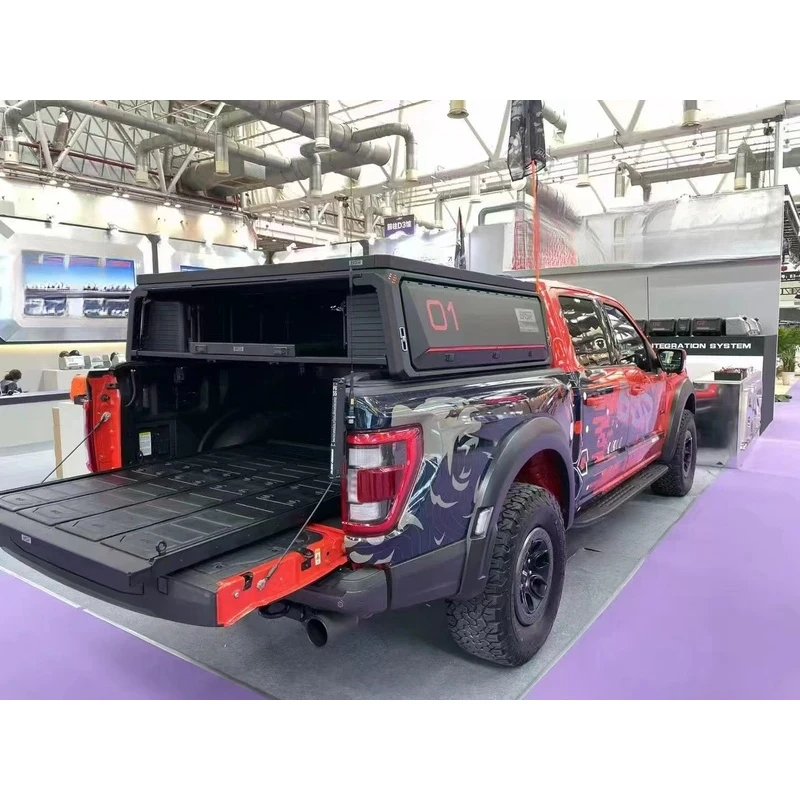 Hot Selling Easy Installation Aluminum Slide Rails Sliding Trays Pickup Bed With Push Plates Cargo Storage Auto Exterior Parts