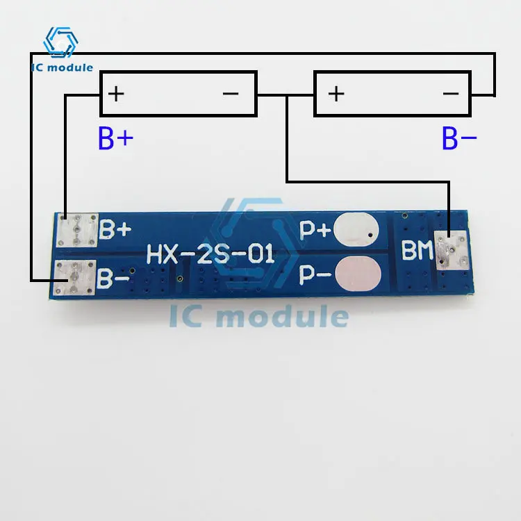 2S 3A 18650 Li-ion Lithium Battery 7.4v 8.4V 18650 Charger Protection Board Bms Pcm for Li-ion Lipo Battery Cell Pack