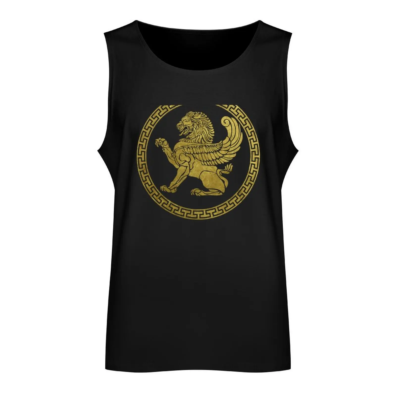 Greek Winged Lion Emblem Tank Top Men's clothing gym clothes for man sleeveless vests