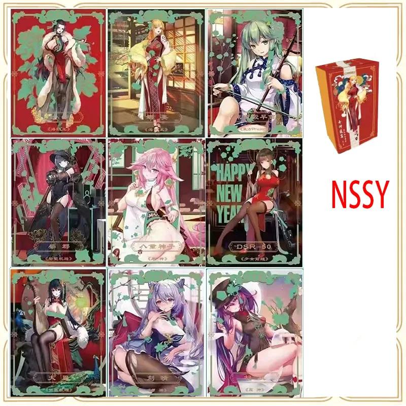 Anime Goddess Feast Rare SZR Card Nami Hancock Yae Miko Keqing Hutao Keqing Flash Card Genuine Game Collection Card Toy Gift