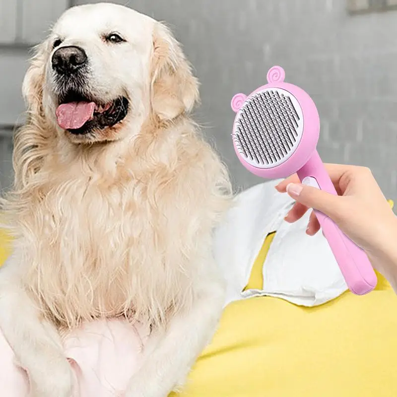 Dog Brushes For Grooming Ergonomic Dog Shedding Brush Massage Comb Skin Friendly Puppy Hair Brush For Long Short Haired Dogs