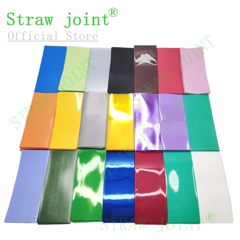 

Straw Joint 18650 Lithium Battery PVC Scratch-resistant Shrinkable Protective Film DIY Skin Accessory 10pcs/bag