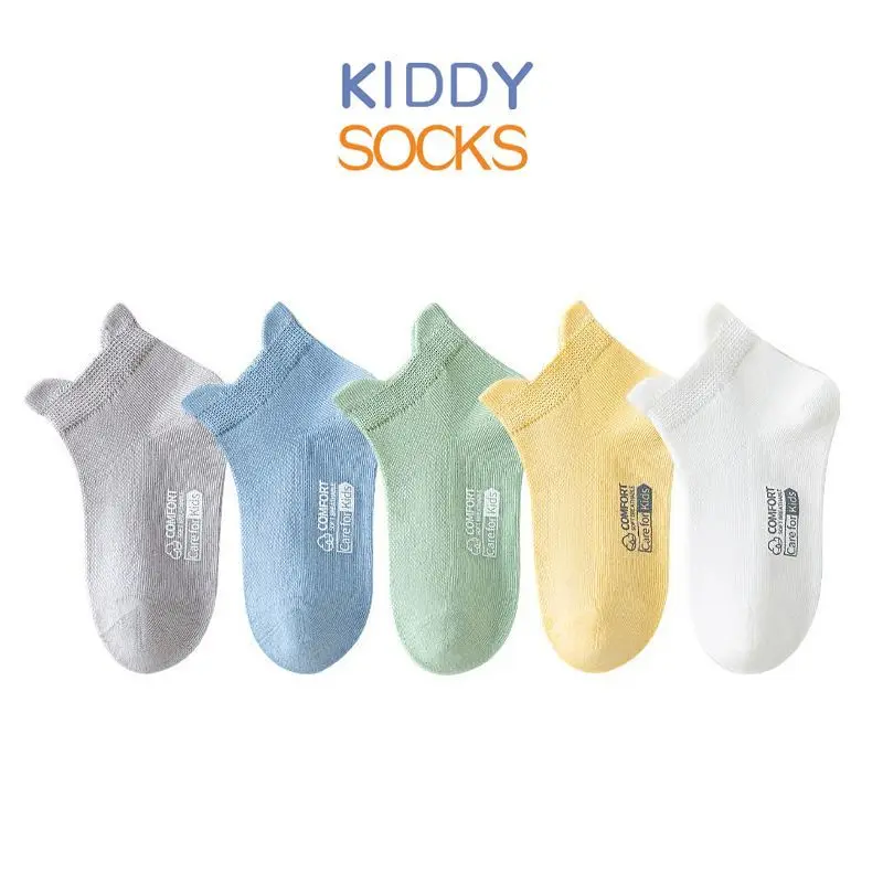 

5 Pairs Cycling Child Socks Summer Mesh Sport Boys Socks Running Children Socks Kids Sport Accessories