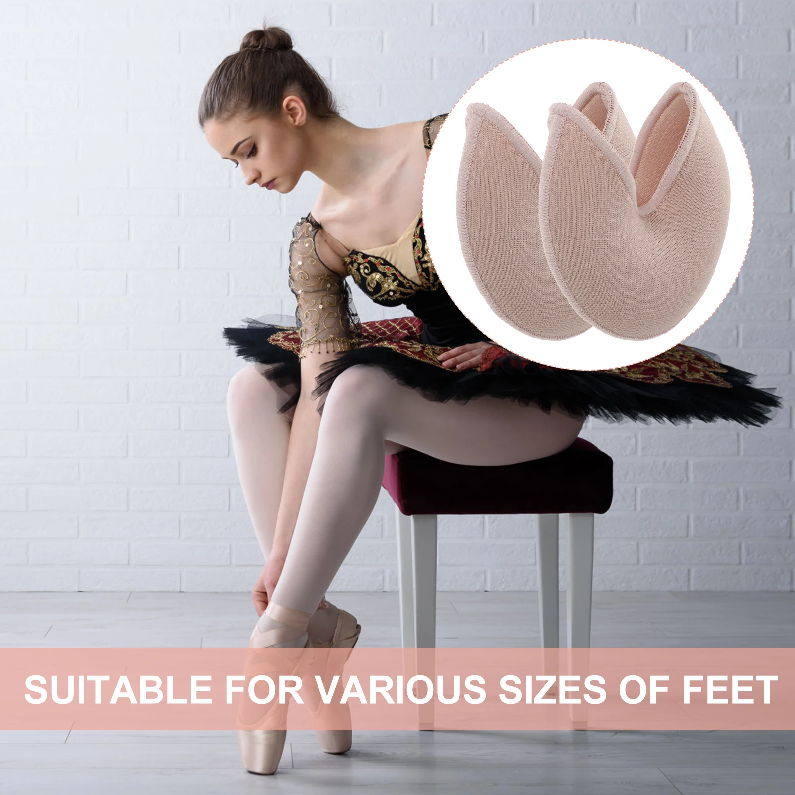 

Protective Toe Cover Caps Dancer Pads Soft Inserts Ballet Pointe Forefoot Relief Dance Socks Gymnastics Latin Belly Foot Care