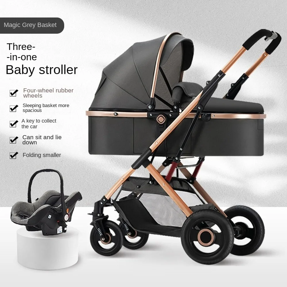 

Trio Travel System Quick-Fold Stroller with Extended-Use Infant Car Seat, Car Seat and Stroller Combo All-in-One Travel System