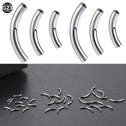 10Pcs/set G23 Titanium Internally Threaded Curved Bar Parts for Eyebrow Navel Ring Barbell Post Only Replacements Accessories